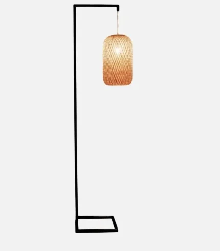 ওরিয়েন্টাল বাঁশের ফ্লোর ল্যাম্প | হ্যান্ডমেড বাঁশের স্ট্যান্ডিং লাইট ফর হোম ডেকর