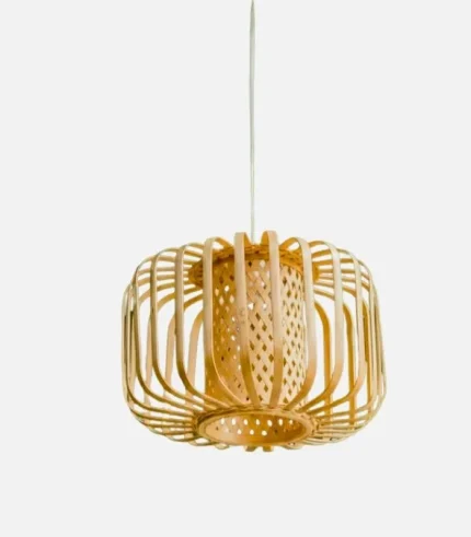 পাম্পকিন অরা হ্যাংগিং ল্যাম্প – হ্যান্ডমেড বাঁশের হোম ডেকর লাইট